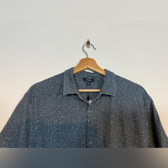 Benson Men’s Short-Sleeve Button-Up Shirt – White Dot Print – Size XXL – NWT - Picture 3 of 7